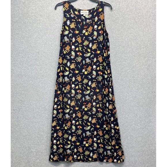 David Dart Maxi‎ Dress Womens Small Novelty Beach Vacation Summer - Picture 1 of 13